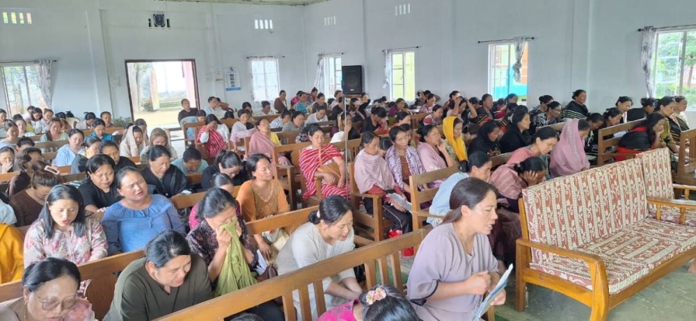 Section of the gathering attending the Nagaland Assembly of God Council Women’s Ministry leadership seminar at Tseminyu Town AG Church on September 30.